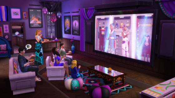 De Sims 4 Filmavond accessoires