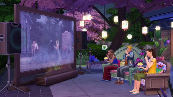 De Sims 4 Filmavond accessoires