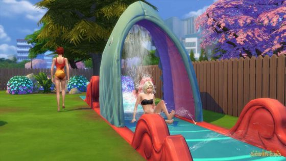 De Sims 4 Achtertuin Accessoires - Waterglijbaan