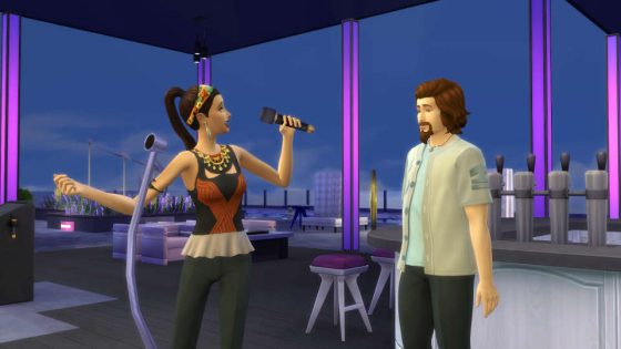Het brengen van een serenade aan een andere Sim is een gemakkelijke manier om snel in de stemming te komen