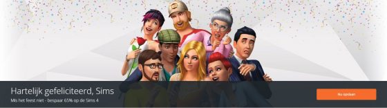 Origin: De Sims 4 verjaardags-sale