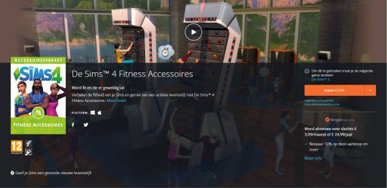 De Sims 4 Fitness Accessoires