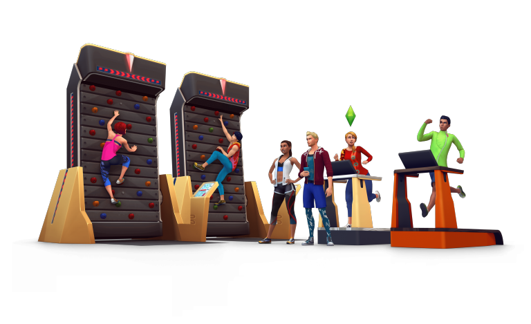 De Sims 4 Fitness Accessoires: Keyart 2