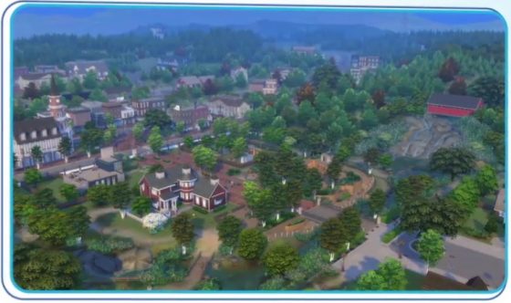 Achthoekige daken in de aankondiging van De Sims 4 Honden en Katten