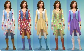 Een van de uitgelichte looks uit De Sims 4 Wasgoed Accessoires