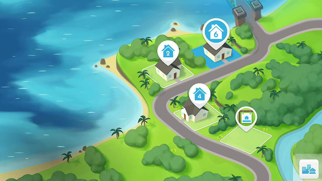 De Sims Mobile buurt-functie