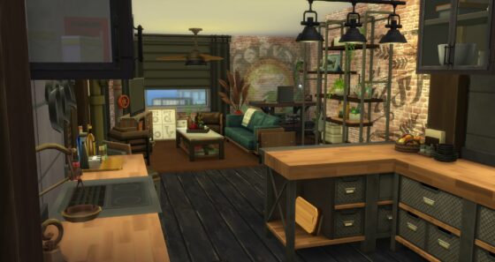 De Sims 4 Industriële Loft Kit